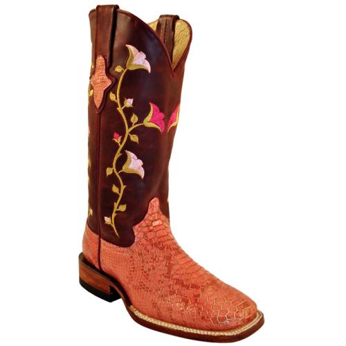Ferrini Ladies 90693-20 Pink Classic Snake Skin Print Boots